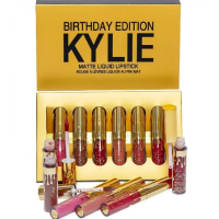 Набор жидких матовых помад Kylie Birthday Edition: 6 цветов идеального макияжа