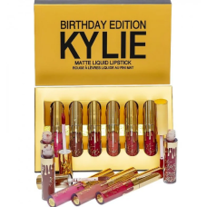 Набор жидких матовых помад Kylie Birthday Edition: 6 цветов идеального макияжа