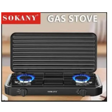 Газовая плита настольная Sokany SK-6002. Двухконфорочная мощная плита, 4,4 кВт