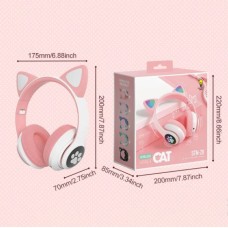 Беспроводные MP3 Наушники Кошачьи ушки с подсветкой Cat Ear STN-28