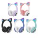 Беспроводные MP3 Наушники Кошачьи ушки с подсветкой Cat Ear STN-28
