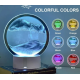 Настольная лампа песочные горы 3D ночник с USB, RGB и подставкой, движущиеся песочные часы