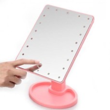 Зеркало для макияжа с подсветкой "Large LED Mirror" розовое