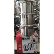 Набор кастрюль SUPER KITCHEN 6 предметов многошаровое дно подходит ко всем видам плит