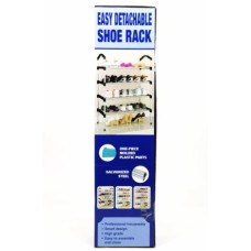 Полка для обуви Shoe Rack черного цвета на 4 ЯРУСА