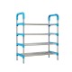 Полка для обуви Shoe Rack черного цвета на 4 ЯРУСА