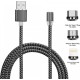Магнитный кабель зарядки 3 в 1 с круглым разъемом micro USB, Type C, lightning