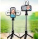 Селфи палка  PLUS P40S-M тренога трипод с Bluetooth пультом на аккумуляторе с LED лампой со штативом