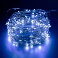 LED гирлянда от USB и Батареек 50 LED 2 в1 на 5м цвет ХОЛОДНЫЙ БЕЛЫЙ