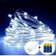 LED гирлянда от USB и Батареек 50 LED 2 в1 на 5м цвет ХОЛОДНЫЙ БЕЛЫЙ
