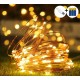 LED гирлянда от USB и Батареек 50 LED 2 в1 на 5м цвет ТЕПЛЫЙ БЕЛЫЙ