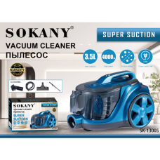 Пылесос Sokany SK-13005 пылесос с контейнером 3.5 л Синий 4000 Вт