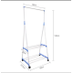 Двух ярусная передвижная напольная вешалка для одежды Clothes Rack Multi-Function