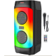 Портативная колонка ZQS4246, музыкальная Bluetooth колонка с микрофоном и пультом,