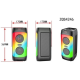 Портативная колонка ZQS4246, музыкальная Bluetooth колонка с микрофоном и пультом,