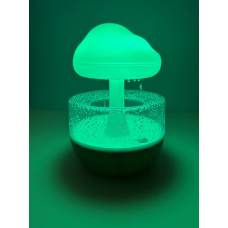 Ночник-увлажнитель воздуха гриб с эффектом дождя с подстветкой RGB