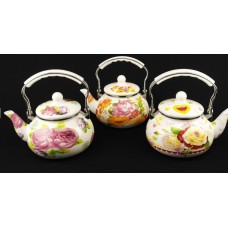 Чайник эмалированный 2.5 л КРАСИВЫЙ ЯРКИЙ РИСУНОК