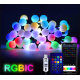 Светодиодная музыкальная гирлянда RGB цветные матовые шарики 100LED