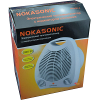 Электрический спиральный обогреватель - тепловентилятор Nokasonic 2000 Вт дуйка