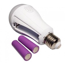 Лампочка с аккумулятором 2 x18650 20w Энергосберегающая лампочка Led лампа E27
