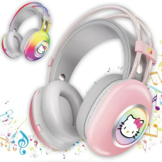 Навушники Bluetooth накладні з RGB підсвічуванням та Hello Kitty PG-706H