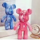 Флюидный медвежонок Punk Fluid Bear Bearbrick с красками, набор для творчества сделай сам DIY мишка