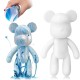 Флюидный медвежонок Punk Fluid Bear Bearbrick с красками, набор для творчества сделай сам DIY мишка