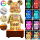 Светодиодный Медведь 3D Фейерверк Ночник Разноцветный Bearbrick