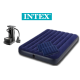 Надувной матрас 137 см Intex с двумя подушками и НОЖНЫМ насосом