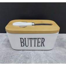 Масленка c ножом "Butter" Масленица керамическая