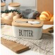 Масленка c ножом "Butter" Масленица керамическая