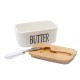 Масленка c ножом "Butter" Масленица керамическая