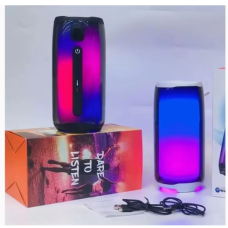 Портативная колонка Bluetooth Pulse 5 черная беспроводная акустика с подсветкой и микрофоном 8Вт