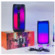 Портативная колонка Bluetooth Pulse 5 черная беспроводная акустика с подсветкой и микрофоном 8Вт