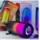 Портативная колонка Bluetooth Pulse 5 черная беспроводная акустика с подсветкой и микрофоном 8Вт
