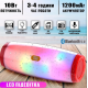 Портативная беспроводная Bluetooth колонка TG-165 C LED с RGB подсветкой red