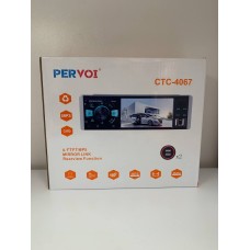 Автомагнитола PERVOI CTC-4067 +Bluetooth,с Двумя USB,4.1 Экран,Stereo на Базе MIRROR LINK