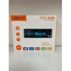 Автомагнитола PERVOI CTC-4068 С Bluetooth,с Двумя USB,4.1 Экран,Stereo на Базе  MIRROR LINK