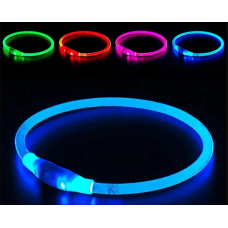 Светящийся LED ошейник для собак с USB зарядкой 50 см