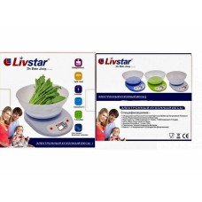 Весы кухонные круглые с чашей LIVSTAR