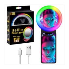 Аккумуляторное селфи-кольцо с прищепкой RGB