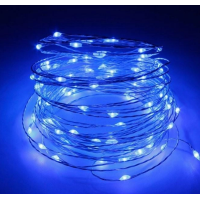 LED гирлянда от USB и Батареек 200 LED 2 в1 на 20м цвет СИНИЙ