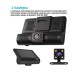 Видеорегистратор автомобильный с 3 камерами и 4-дюймoвым экраном Car DVR WDR Full HD 1080P